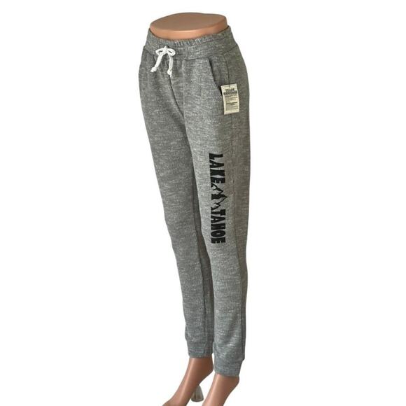 Brushed Rib Lake Tahoe Jogger Pants with Pockets in Heather Grey - Picture 3 of 6